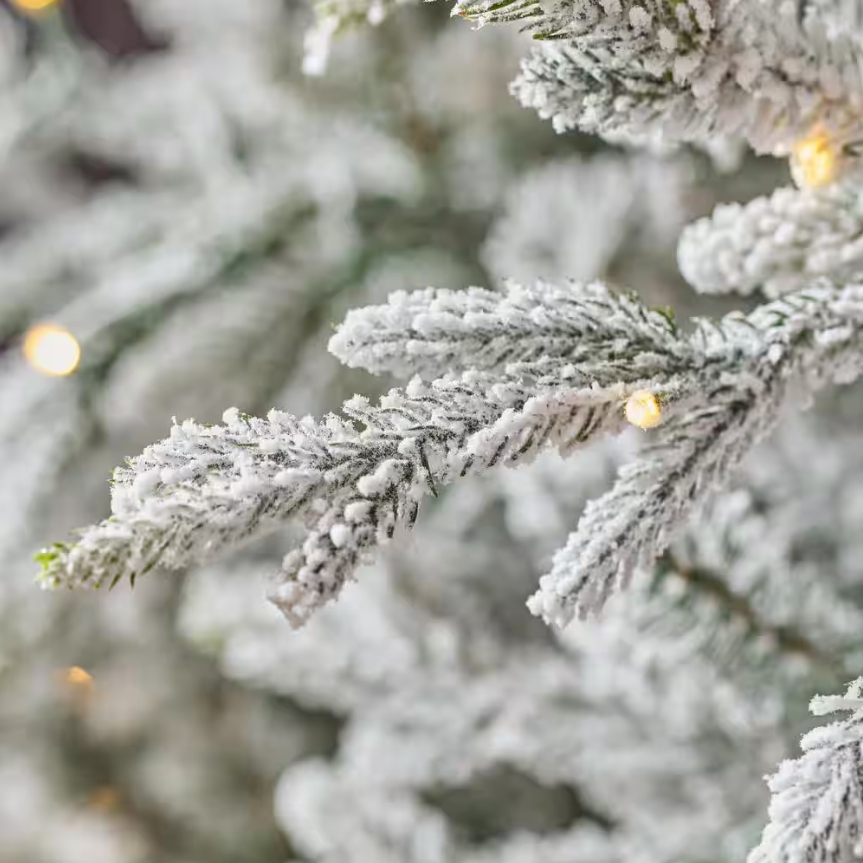 Christmas Clearance 💥12 ft. Pre-Lit LED Kenwood Fraser Fir Flocked Artificial Christmas Tree