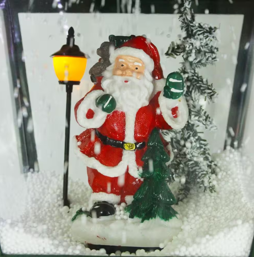 Christmas Clearance 💥74 in. Christmas Double Street Lamp with Santa, Snowman and Music