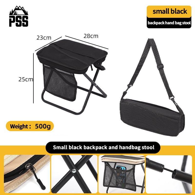 🔥LAST DAY 49% OFF🔥Camping Chairs, Upgraded Foldable Stool, 1.5 lbs ultra light, Max Load Capacity 286lbs