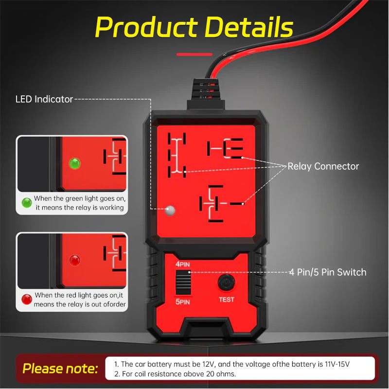 ✨Last Day 49% OFF - 🚗Professional Automotive Relay Tester