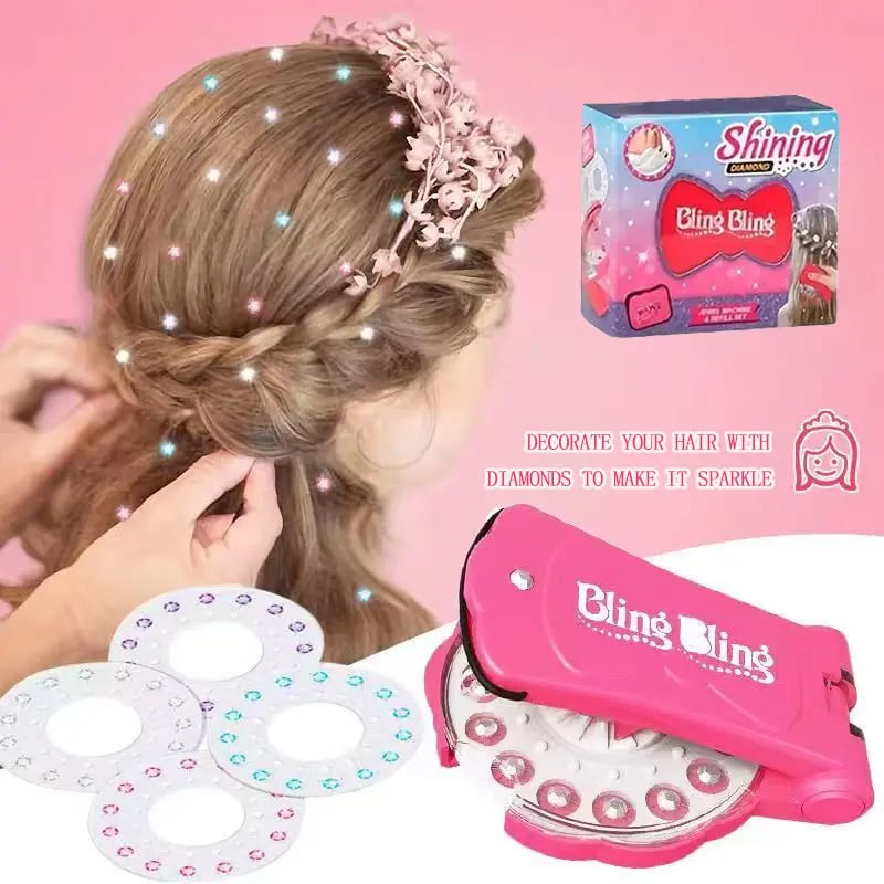 ✨ Sparkle Your Style — Glitter Diamond Hair Gemstone Styling Set 💁‍♀️