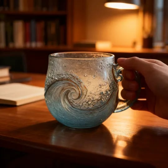 ⏰Christmas Sale 49% OFF!!💥🌊Handcrafted Ocean Sea Glass Wave Mug