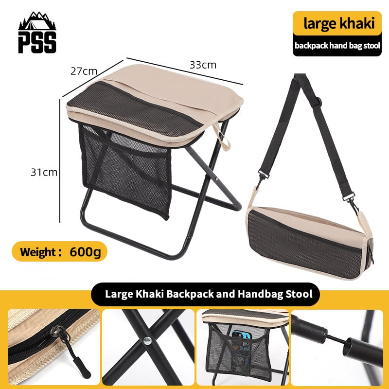 🔥LAST DAY 49% OFF🔥Camping Chairs, Upgraded Foldable Stool, 1.5 lbs ultra light, Max Load Capacity 286lbs