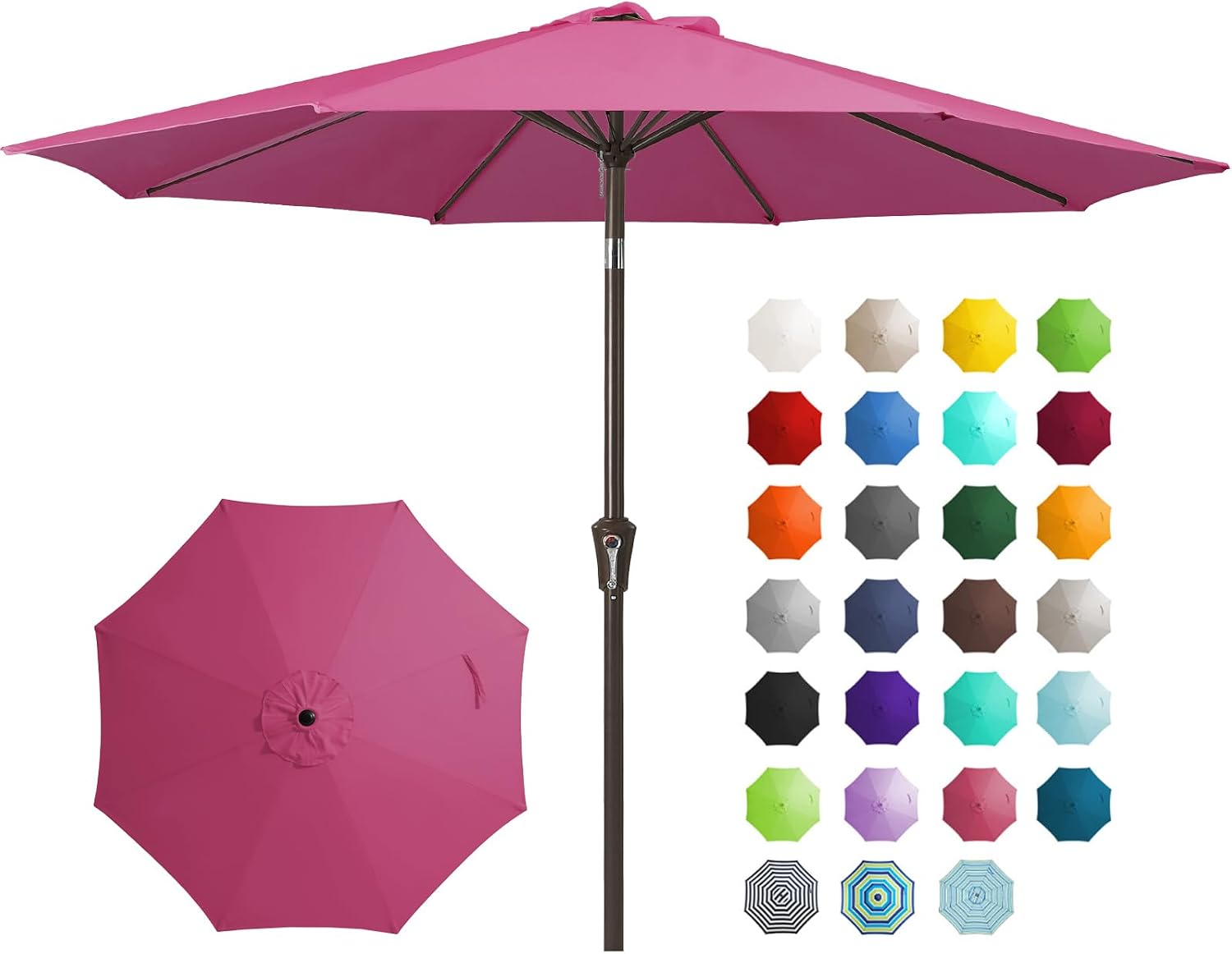 🎉Only Today Buy 1, Get 1 50% OFF💥 15 ft Rectangle Patio Umbrella with Solar Lights and Base Included