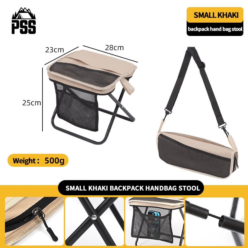 🔥LAST DAY 49% OFF🔥Camping Chairs, Upgraded Foldable Stool, 1.5 lbs ultra light, Max Load Capacity 286lbs