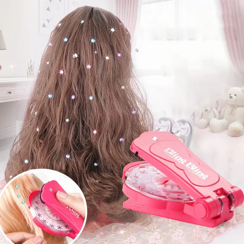 ✨ Sparkle Your Style — Glitter Diamond Hair Gemstone Styling Set 💁‍♀️