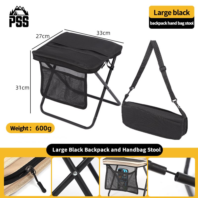 🔥LAST DAY 49% OFF🔥Camping Chairs, Upgraded Foldable Stool, 1.5 lbs ultra light, Max Load Capacity 286lbs