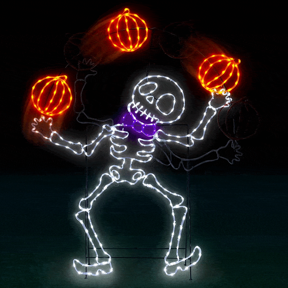 Soon to be sold out!!💝Last Day For Factory Outlet Shop💥5' Pumpkin Juggling Skeleton