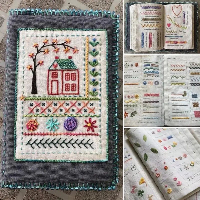 🔥LAST DAY SALE 49% OFF 🌈Beginner-Friendly💕 Embroidery Stitch Book