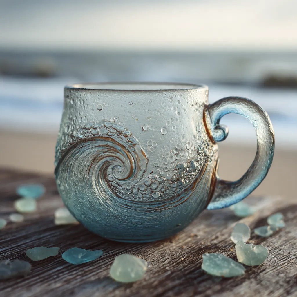 ⏰Christmas Sale 49% OFF!!💥🌊Handcrafted Ocean Sea Glass Wave Mug