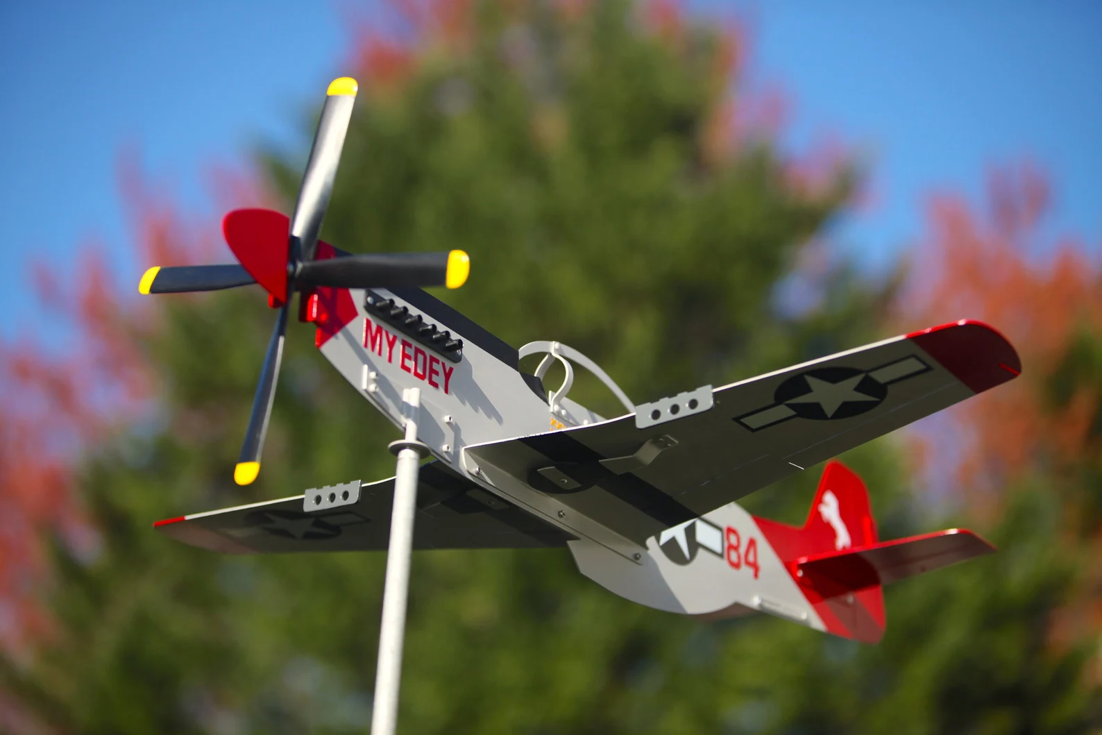 ✈️ Handcrafted Military Aircraft Weathervane — Aviation Decor That Moves With The Wind