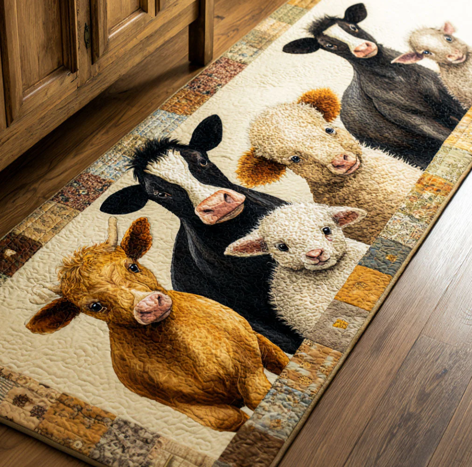 3D Stereoscopic Visual Effect Animal & Nature Themed Runner Carpet Non-Slip Wear-Resistant Washable Polyester Hallway Rug for Living Room Corridor Home Decoration