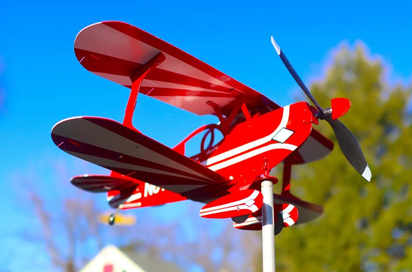 ✈️ Handcrafted Military Aircraft Weathervane — Aviation Decor That Moves With The Wind