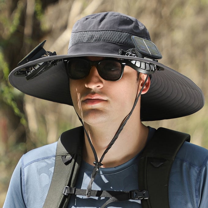 🔥Summer Hot Sale 45% OFF👒2026 New Ultralight Solar Fan Sun Hat—Hat-Solar & USB Charging