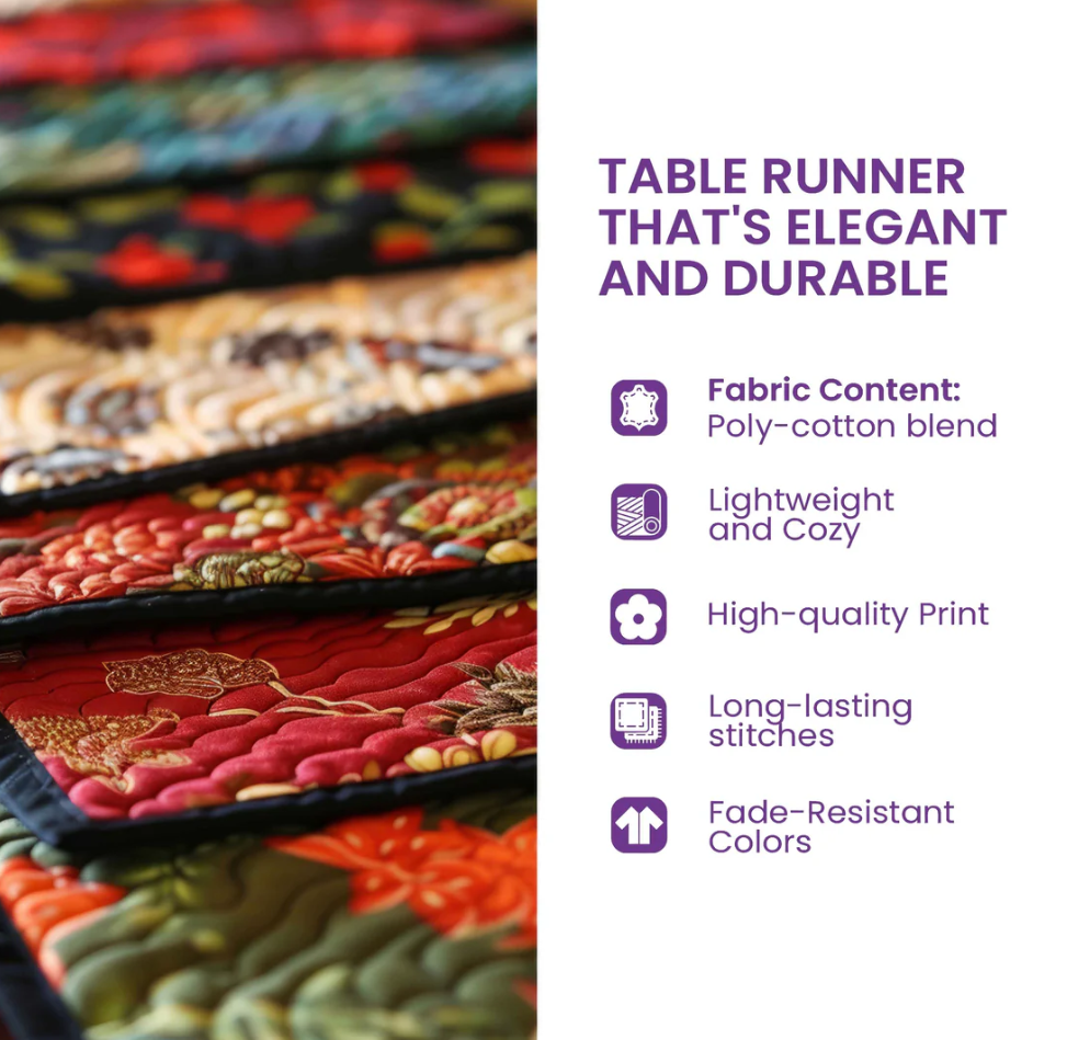 Polar Trail Quilted Table Runner | polar bear