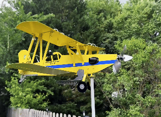 Agricultural Airplane Wind Spinner — Outdoor Farm-Inspired Decor That Moves With the Wind