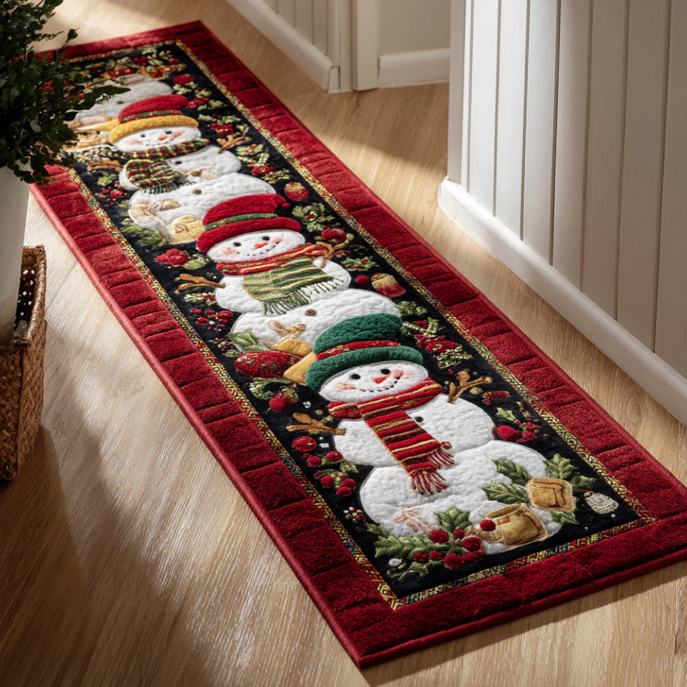 Whimsical 3D Visual Runner Carpet with Dragonfly Dragon Fishing Pawprint Themed Pattern Non-Slip Wear-Resistant Fabric Mat for Hallway Decoration
