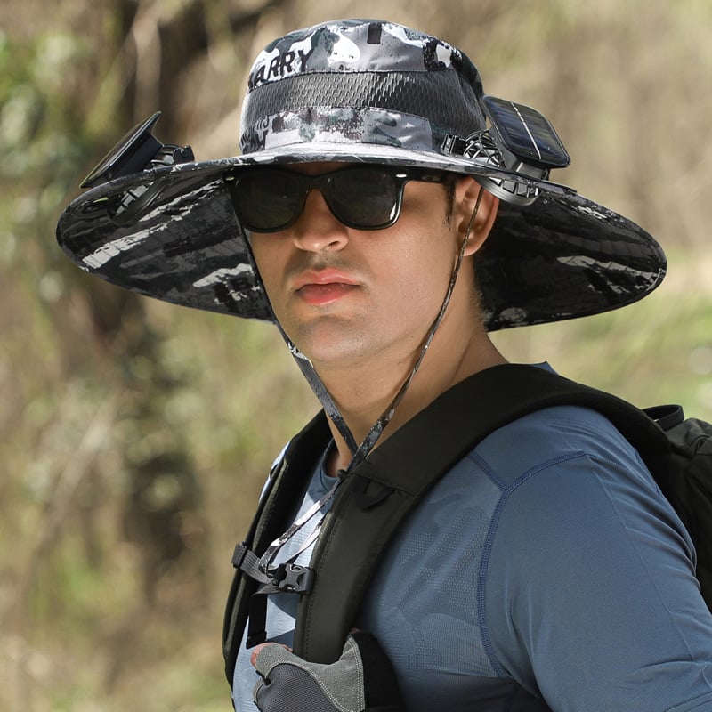 🔥Summer Hot Sale 45% OFF👒2026 New Ultralight Solar Fan Sun Hat—Hat-Solar & USB Charging