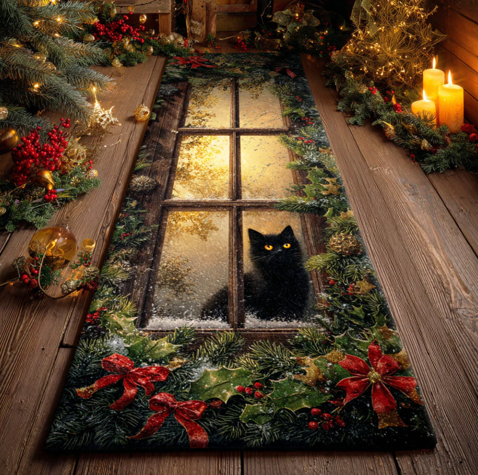 3D Stereoscopic Visual Effect Animal & Nature Themed Runner Carpet Non-Slip Wear-Resistant Washable Polyester Hallway Rug for Living Room Corridor Home Decoration