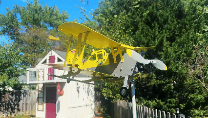 Agricultural Airplane Wind Spinner — Outdoor Farm-Inspired Decor That Moves With the Wind