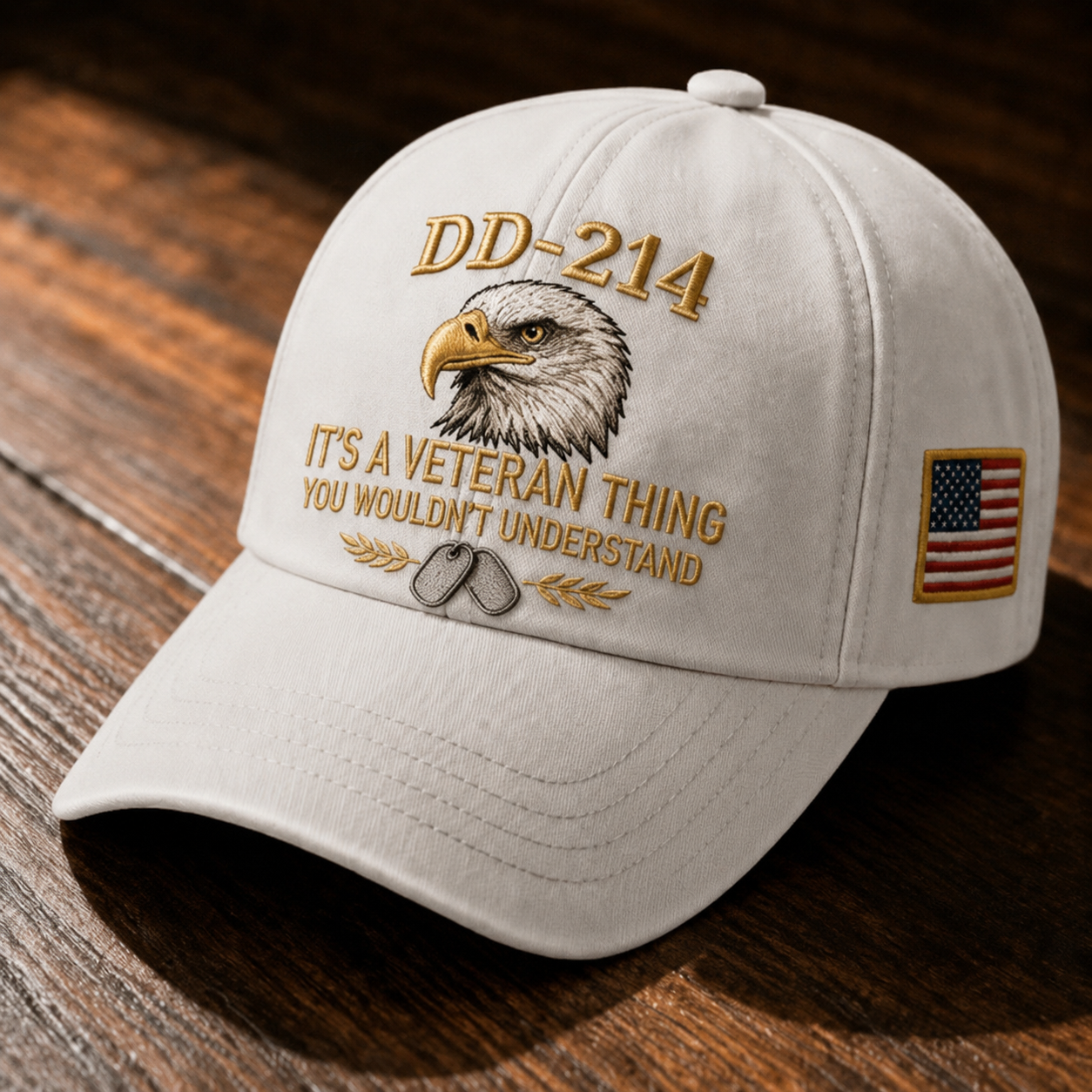 DD-214 Veteran 3D Embroidered Cap - “IT'S A VETERAN THING YOU WOULDN'T UNDERSTAND”🎁 Free Honor Coin With Every Cap Purchase