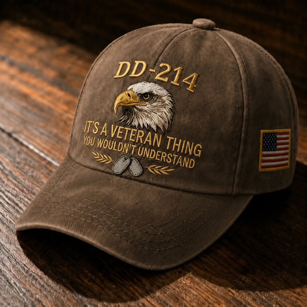 DD-214 Veteran 3D Embroidered Cap - “IT'S A VETERAN THING YOU WOULDN'T UNDERSTAND”🎁 Free Honor Coin With Every Cap Purchase