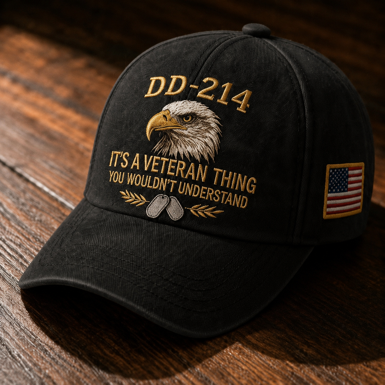 DD-214 Veteran 3D Embroidered Cap - “IT'S A VETERAN THING YOU WOULDN'T UNDERSTAND”🎁 Free Honor Coin With Every Cap Purchase