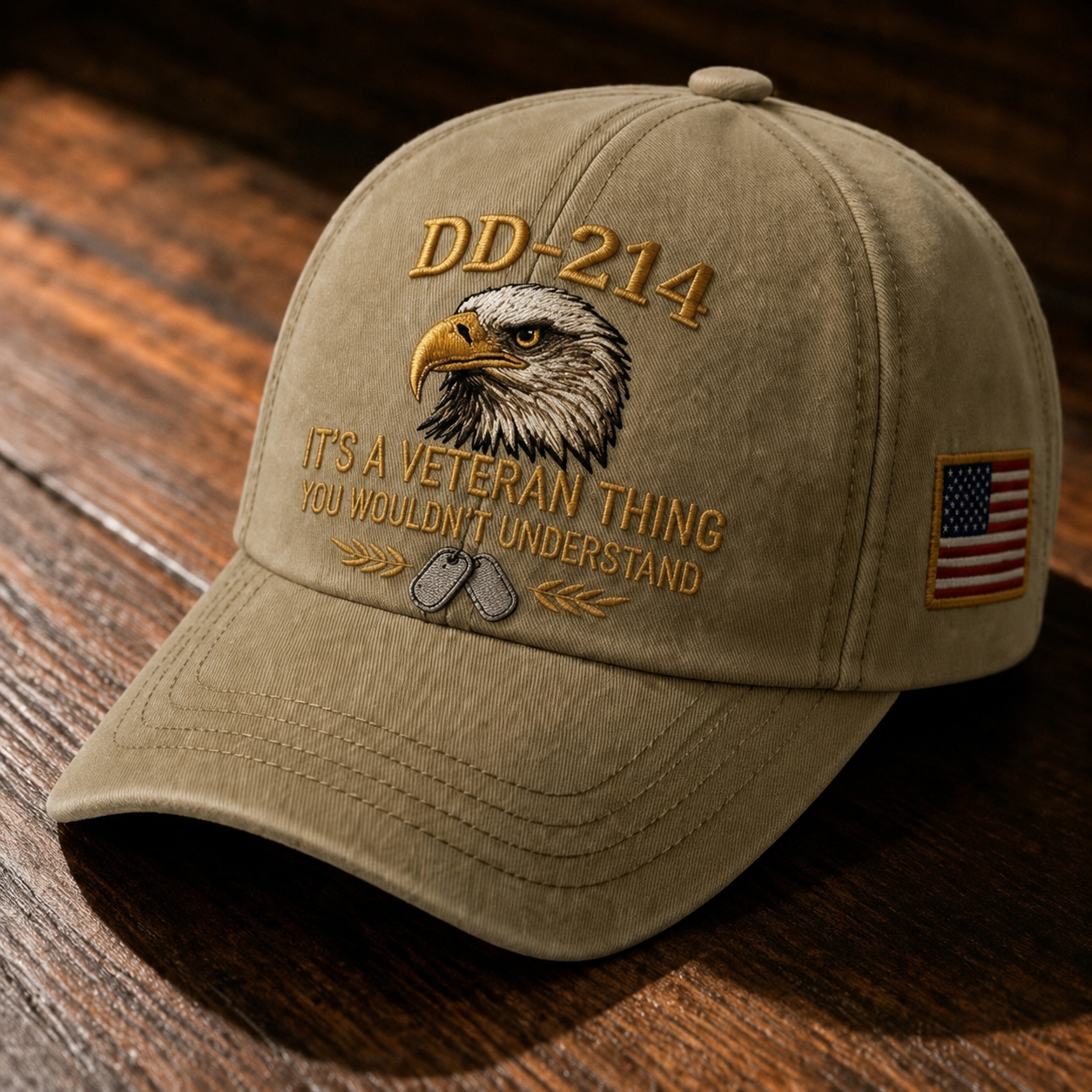 DD-214 Veteran 3D Embroidered Cap - “IT'S A VETERAN THING YOU WOULDN'T UNDERSTAND”🎁 Free Honor Coin With Every Cap Purchase