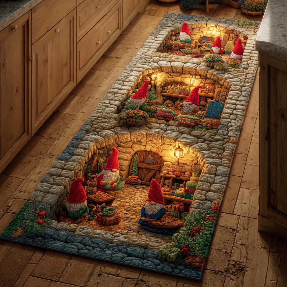 3D Jolly Gnome Runner Rug  | Gnome