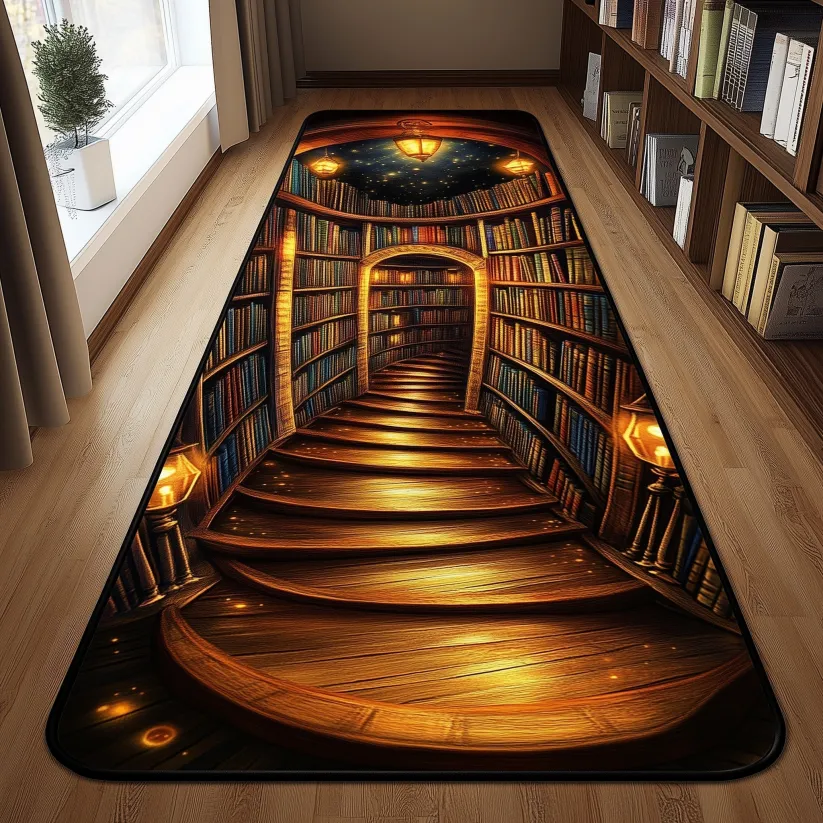 Immersive 3D Visual Effect Style     Multi-Design 3D Quilted Runner Rug | 3D