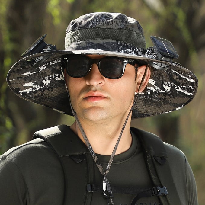 🔥Summer Hot Sale 45% OFF👒2026 New Ultralight Solar Fan Sun Hat—Hat-Solar & USB Charging