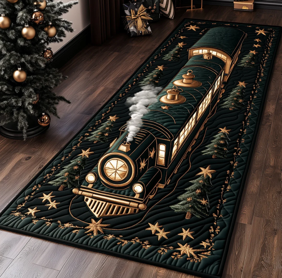 3D Visual Effect Themed Runner Rug with Artistic Scene Design for Hallway Decor Non-Slip Washable Polyester Floor Mat