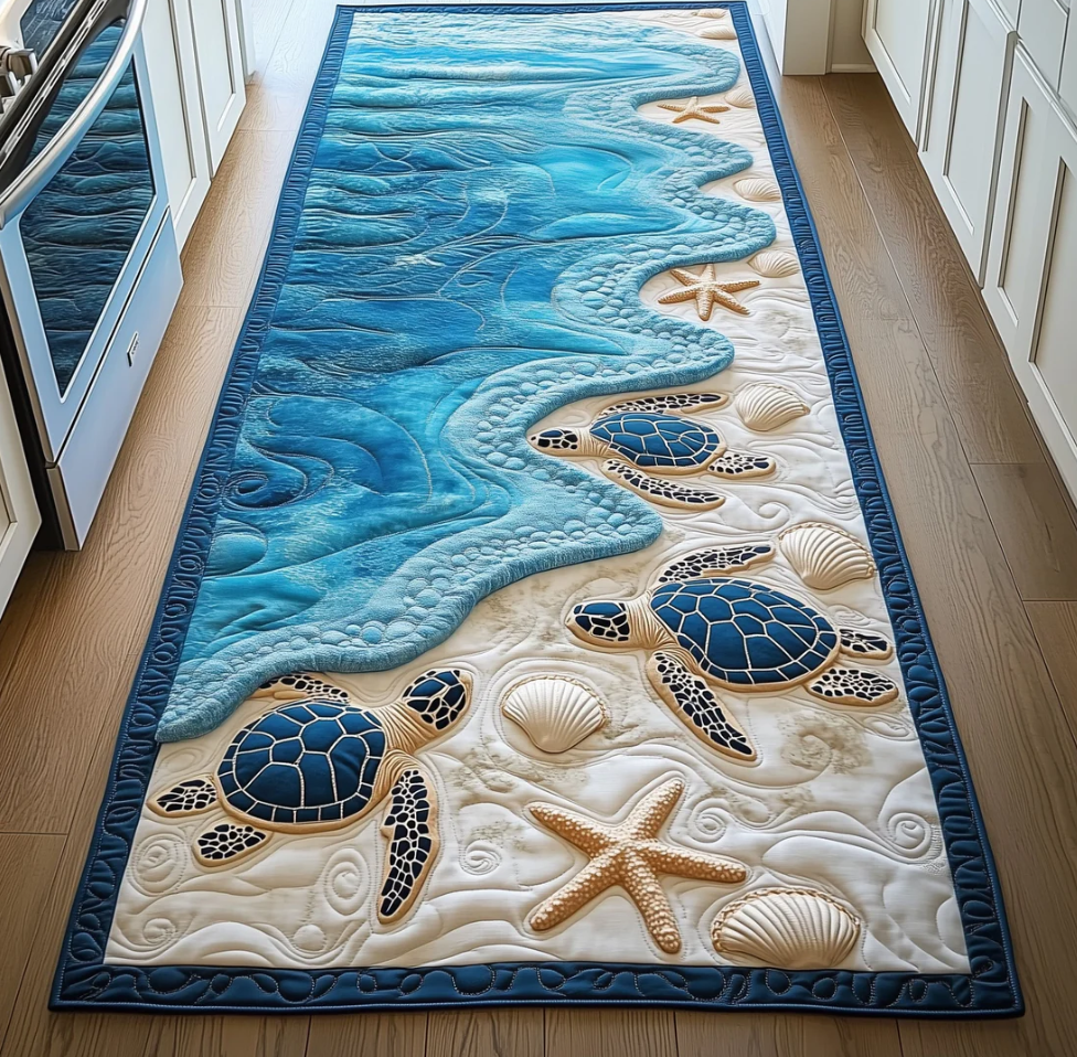3D Visual Effect Themed Runner Rug with Artistic Scene Design for Hallway Decor Non-Slip Washable Polyester Floor Mat