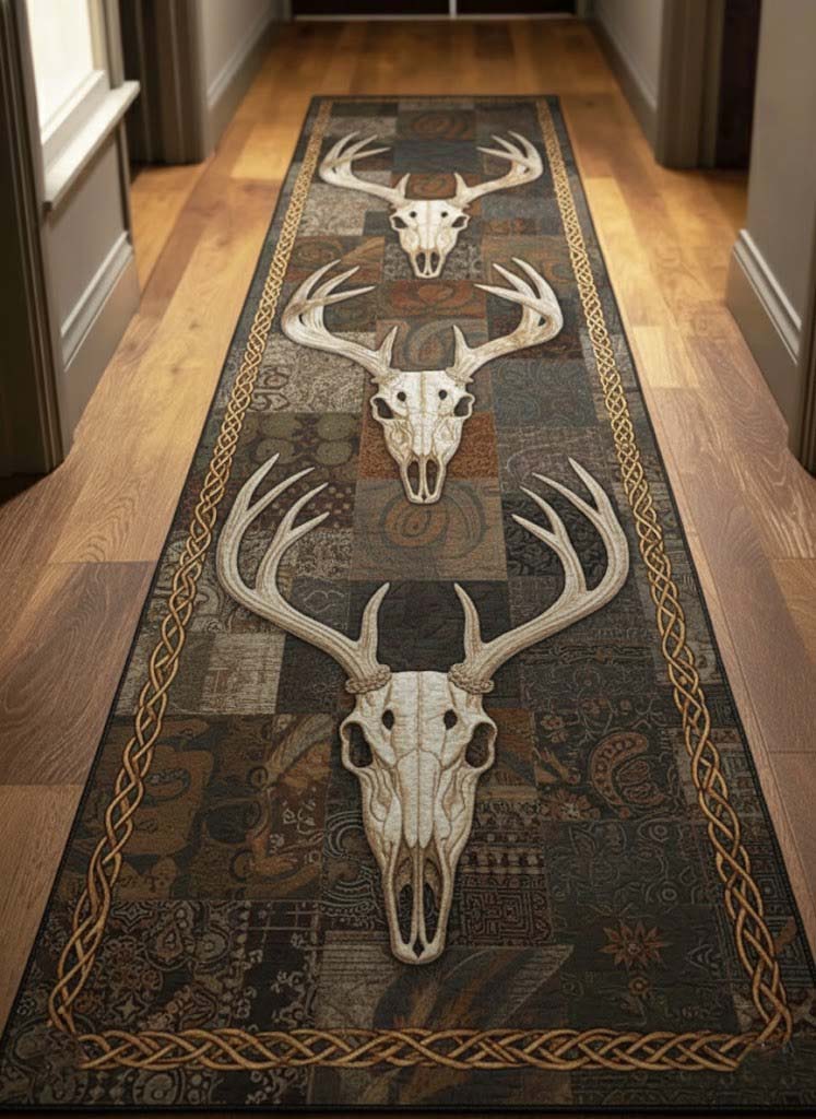 Bone Stag Quilted Runner Rug  | Bone Stag