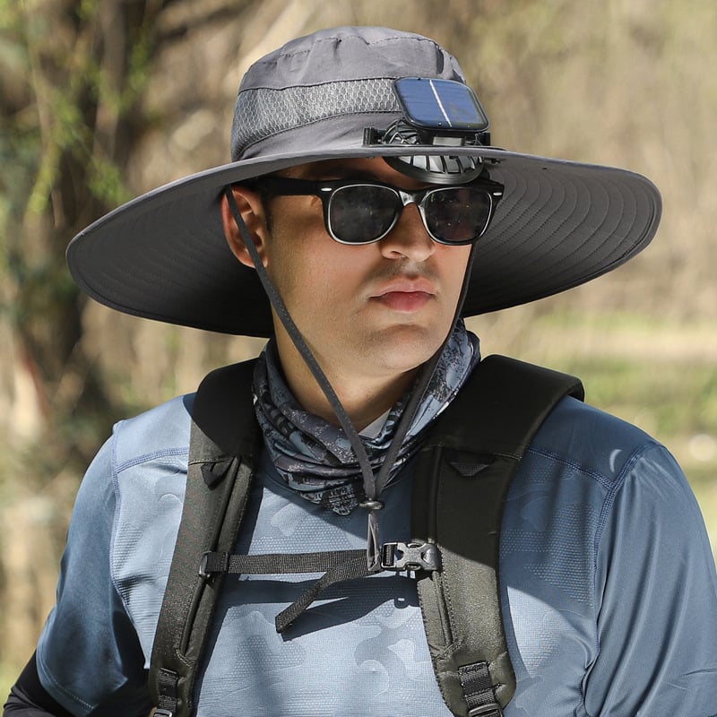 🔥Summer Hot Sale 45% OFF👒2026 New Ultralight Solar Fan Sun Hat—Hat-Solar & USB Charging