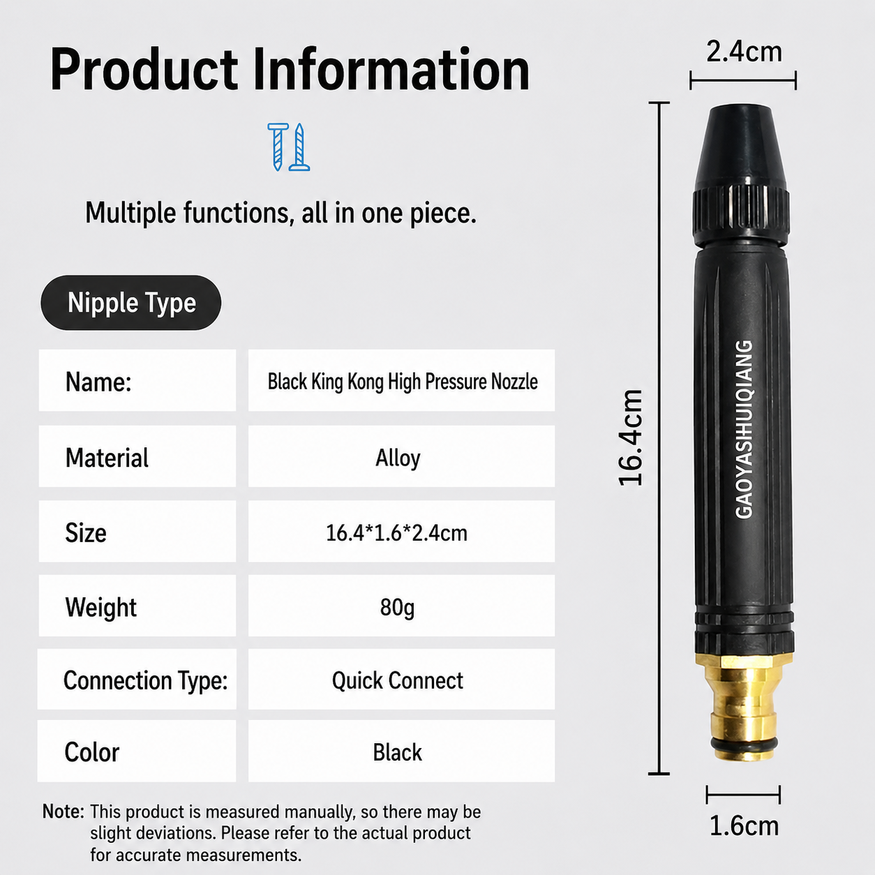 Powerful pressure washer for car, home &garden