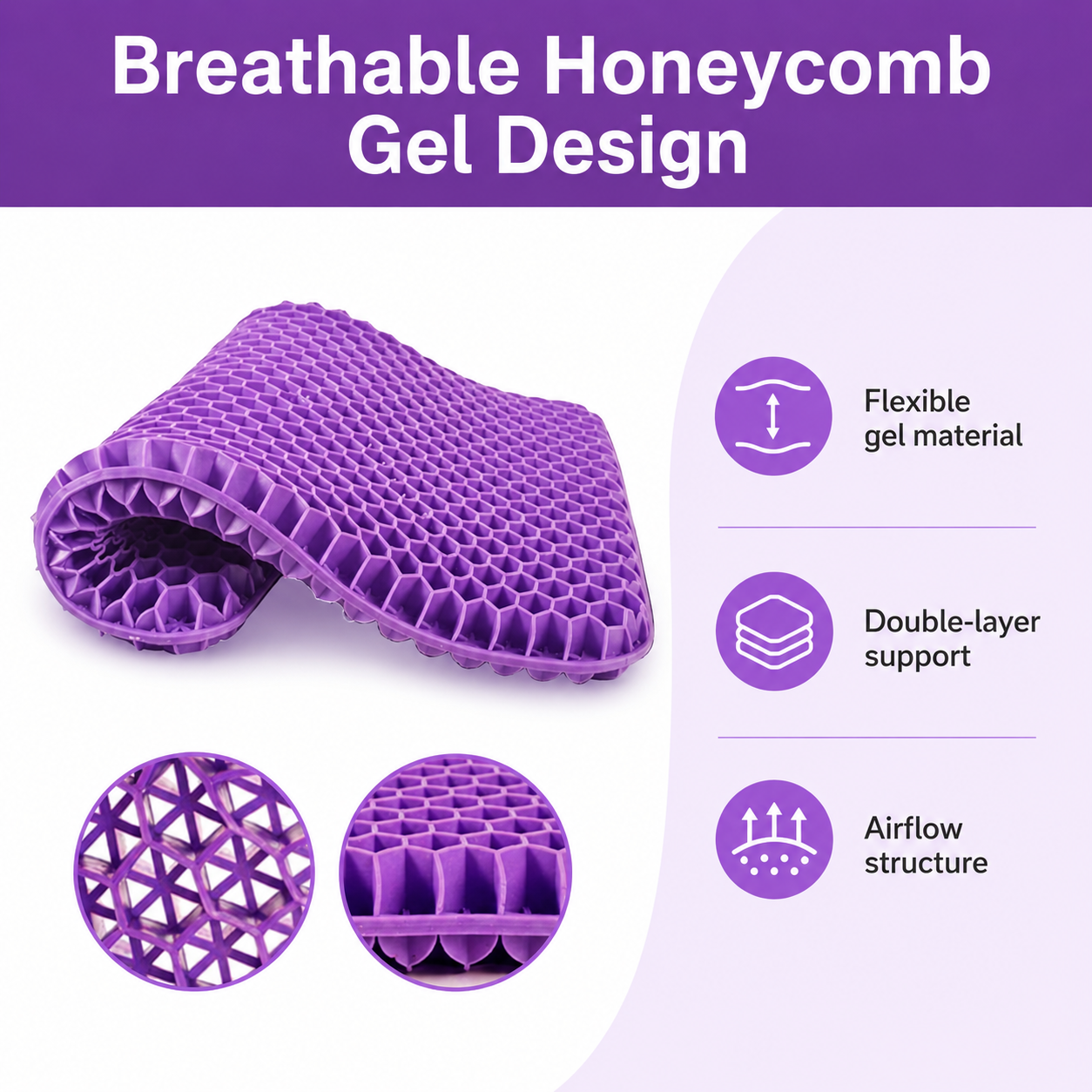 ✨ Ergonomic Silicone Seat Cushion – Relief You Can Feel