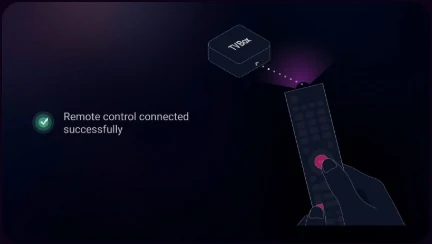Remote pairing success screen