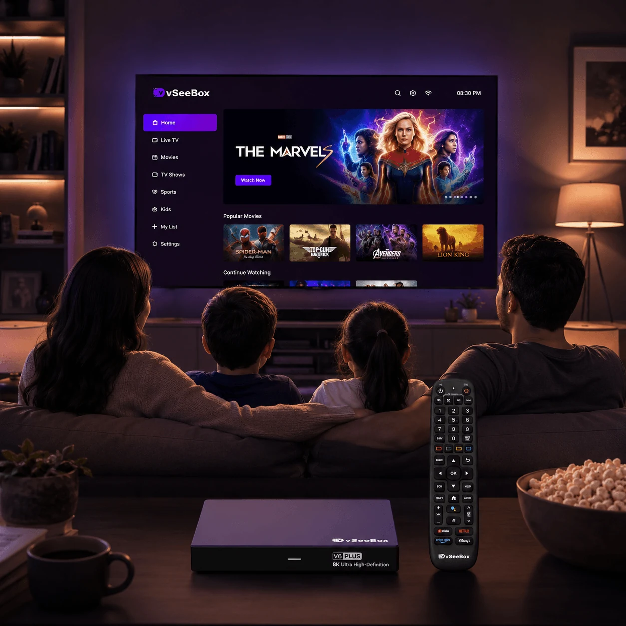 Home entertainment setup