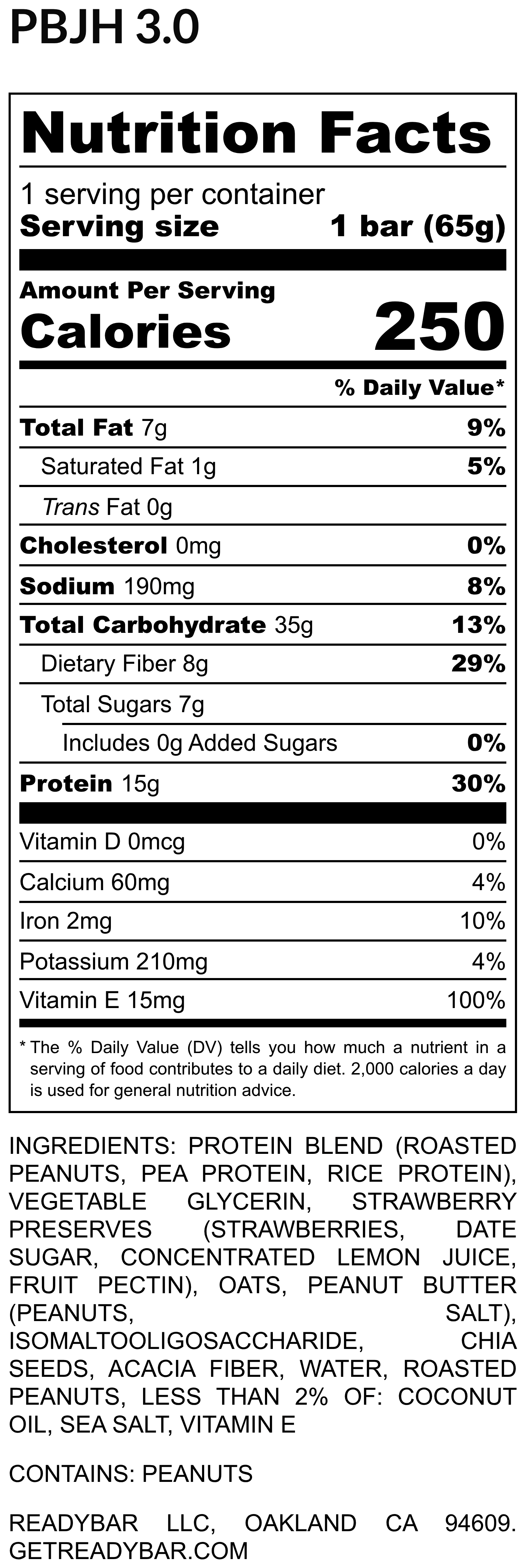 Sea Salt PB&J Bar - Half-size, 4-ct