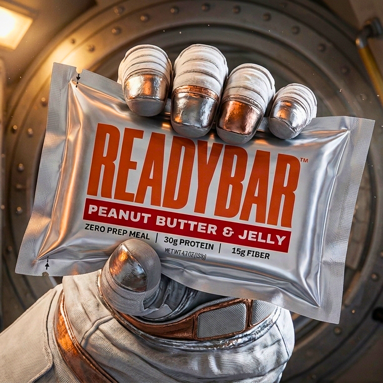READYBAR held by an astronaut