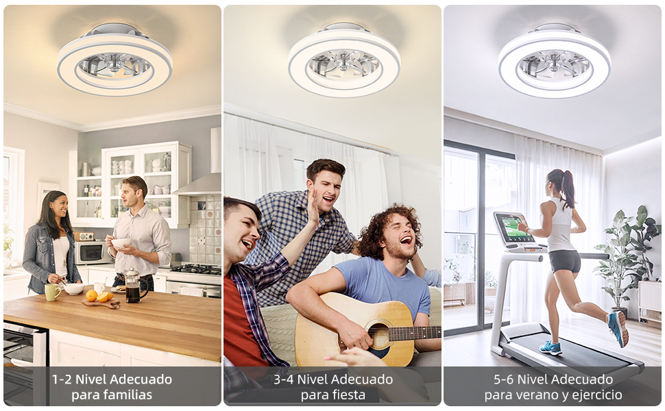 Ventilateur de plafond avec éclairage et télécommande