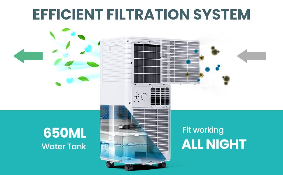 Refroidisseur d'air 3-en-1 8 000 BTU avec déshumidificateur