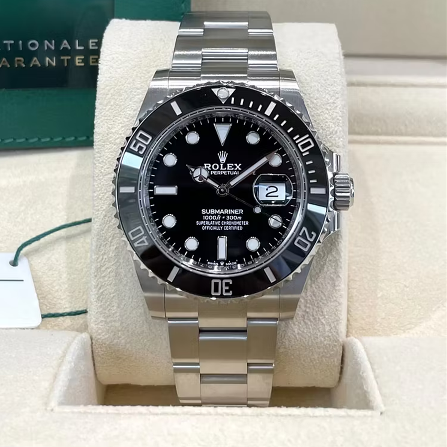Rolex Submariner 41 Automatik-Chronometer-zertifizierte Herrenuhr, schwarzes Zifferblatt, Modell 126610LN; grünes Zifferblatt, Modell 126610LV, neues Modell 2020