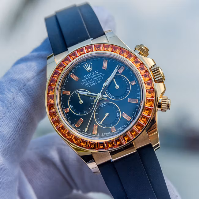 Rolex Cosmograph Daytona 116588SACO Yellow Gold with Orange Sapphires