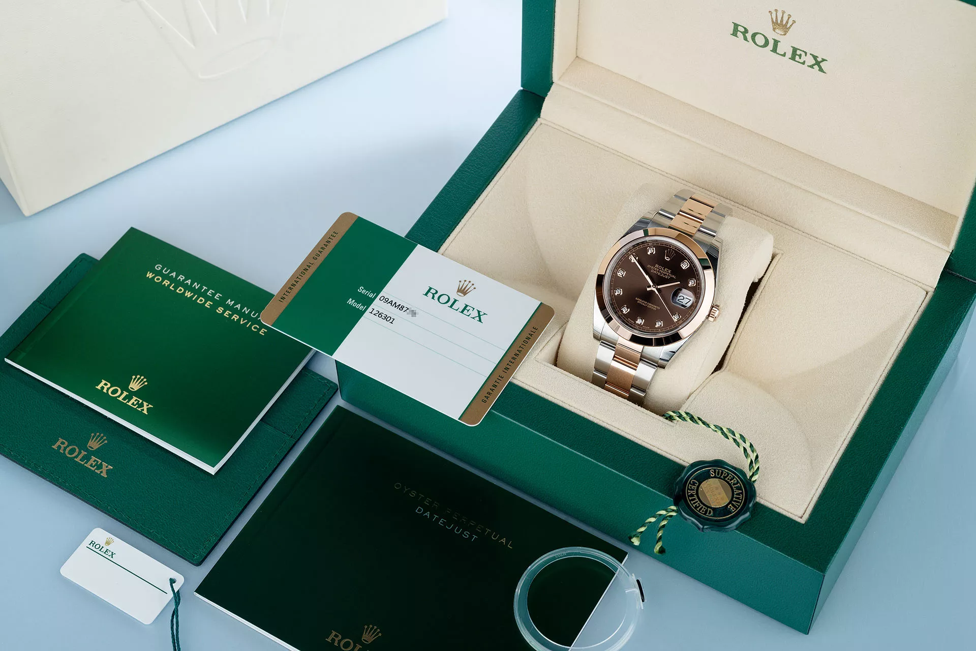 ref 126301 | 'Everose Gold & Steel' Complete Set | Rolex Datejust 41
