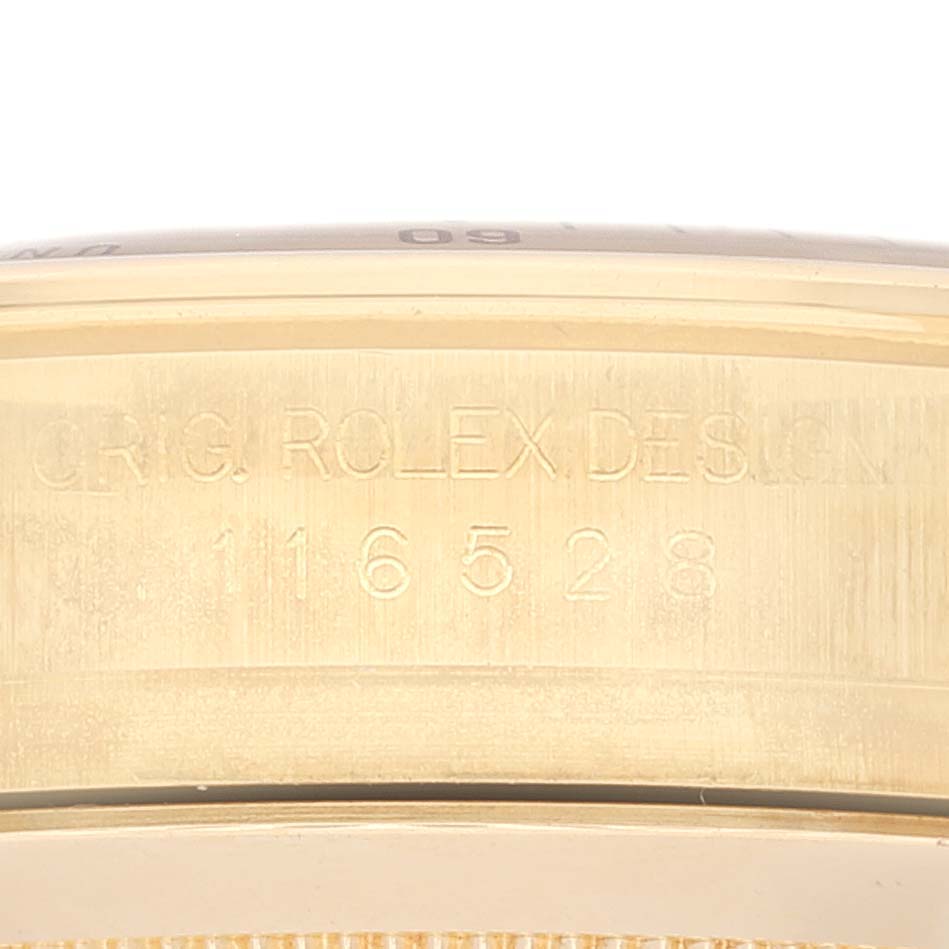 Rolex Daytona Yellow Gold Champagne Dial Mens Watch 116528 Box Papers