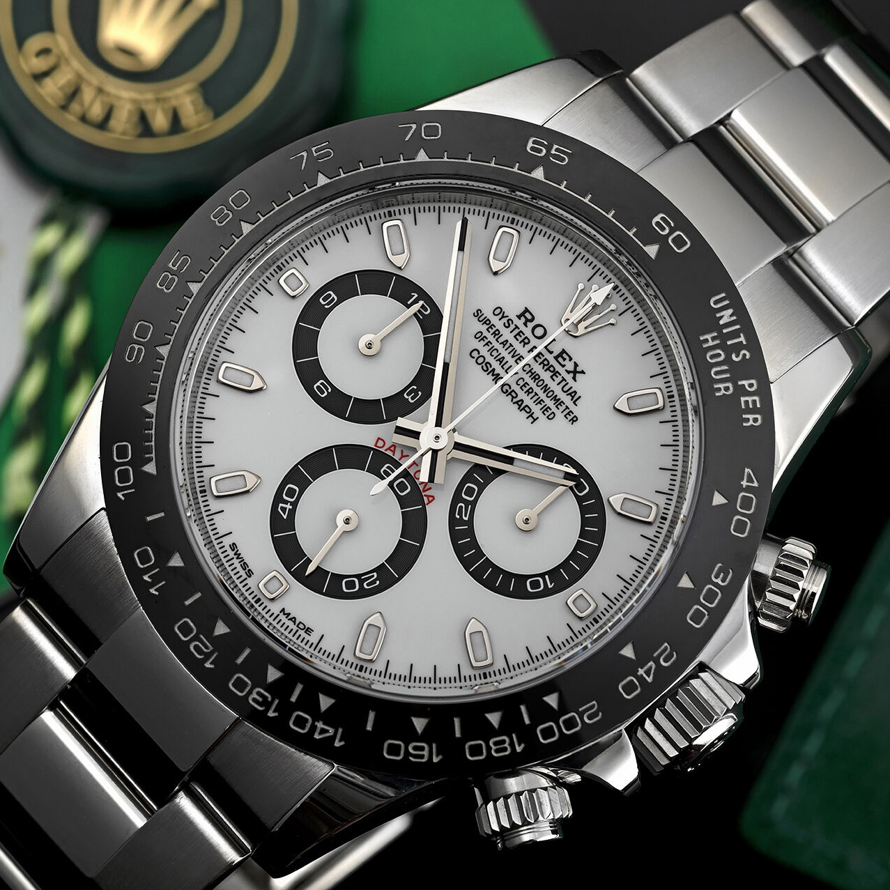 ROLEX 116500LN COSMOGRAPH DAYTONA "PANDA ZIFFERBLATT" CERACHROM-LÜNETTE