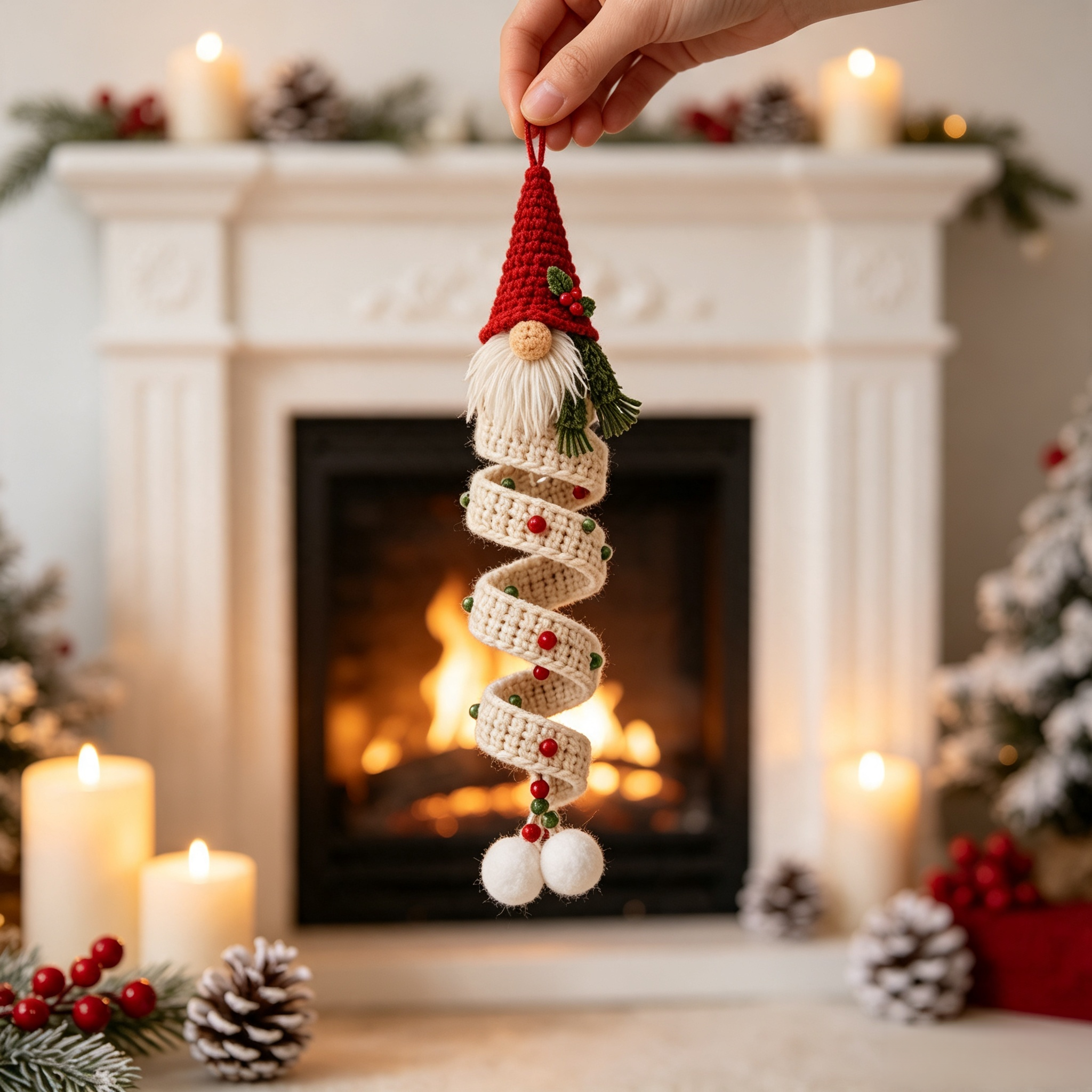 🔥 LAST DAY 49% OFF – ☃️ Crochet Snowman Spiral Ornament DIY Kit | Complete Beginner-Friendly Set with Soft Yarn, Crochet Hook, Festive Beads, Snowflakes & Step-by-Step Guide 🧶🎄✨