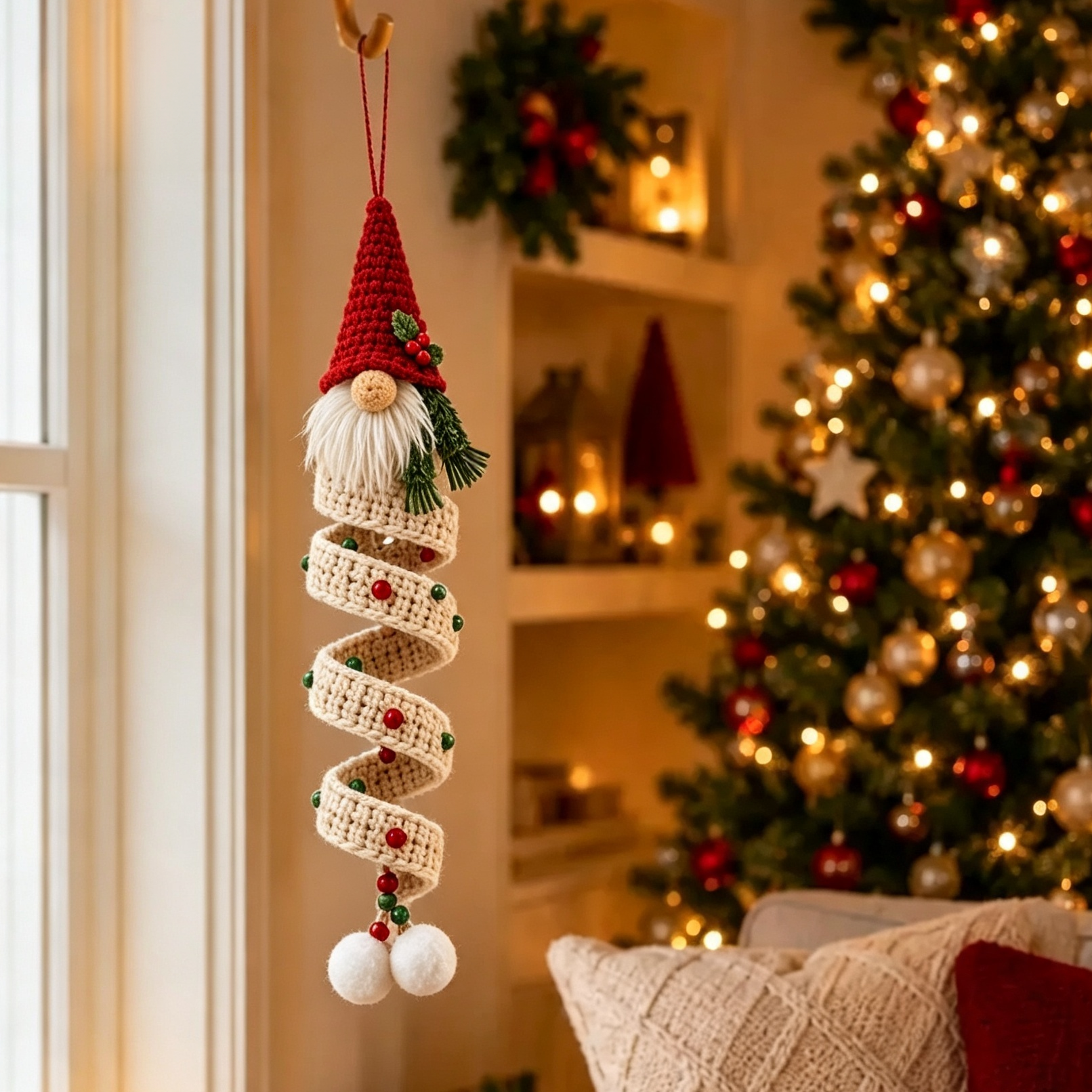🔥 LAST DAY 49% OFF – ☃️ Crochet Snowman Spiral Ornament DIY Kit | Complete Beginner-Friendly Set with Soft Yarn, Crochet Hook, Festive Beads, Snowflakes & Step-by-Step Guide 🧶🎄✨
